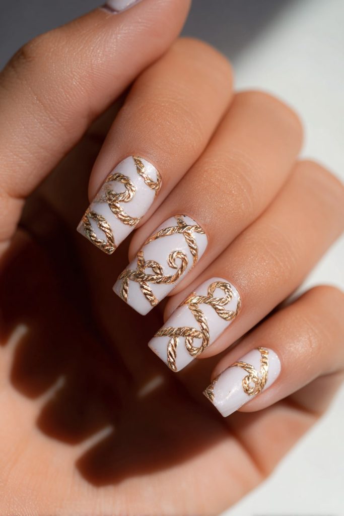 Rope Detail Nail Art