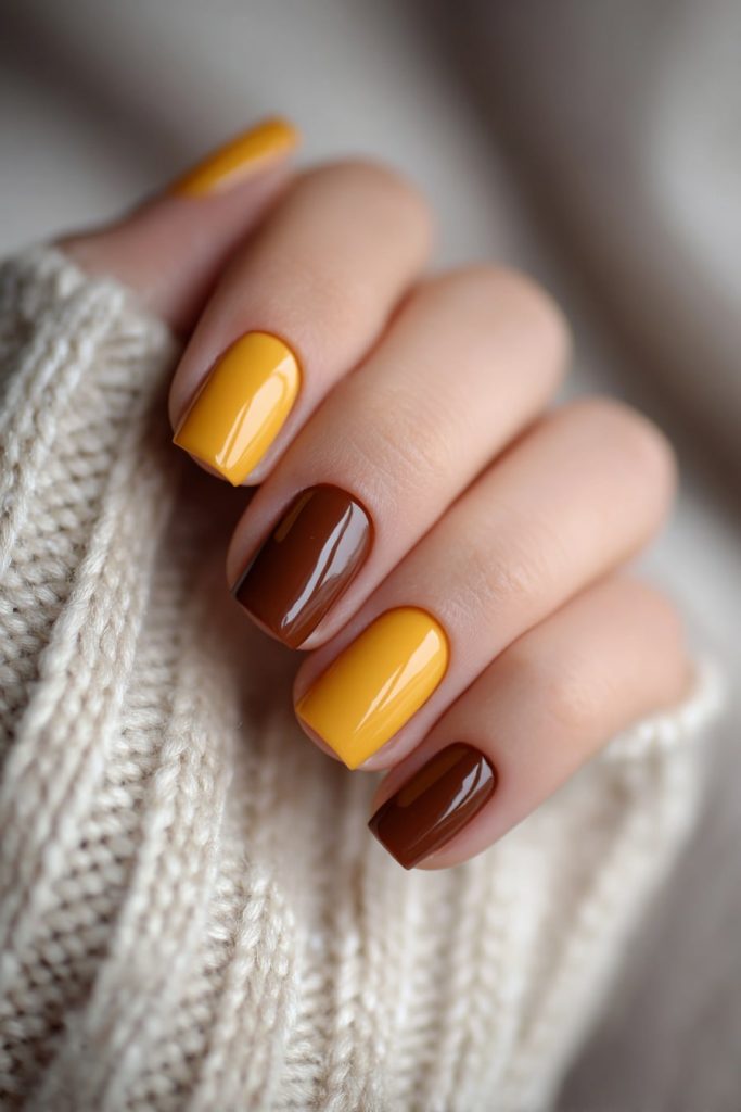 Mustard Yellow and Brown Mix