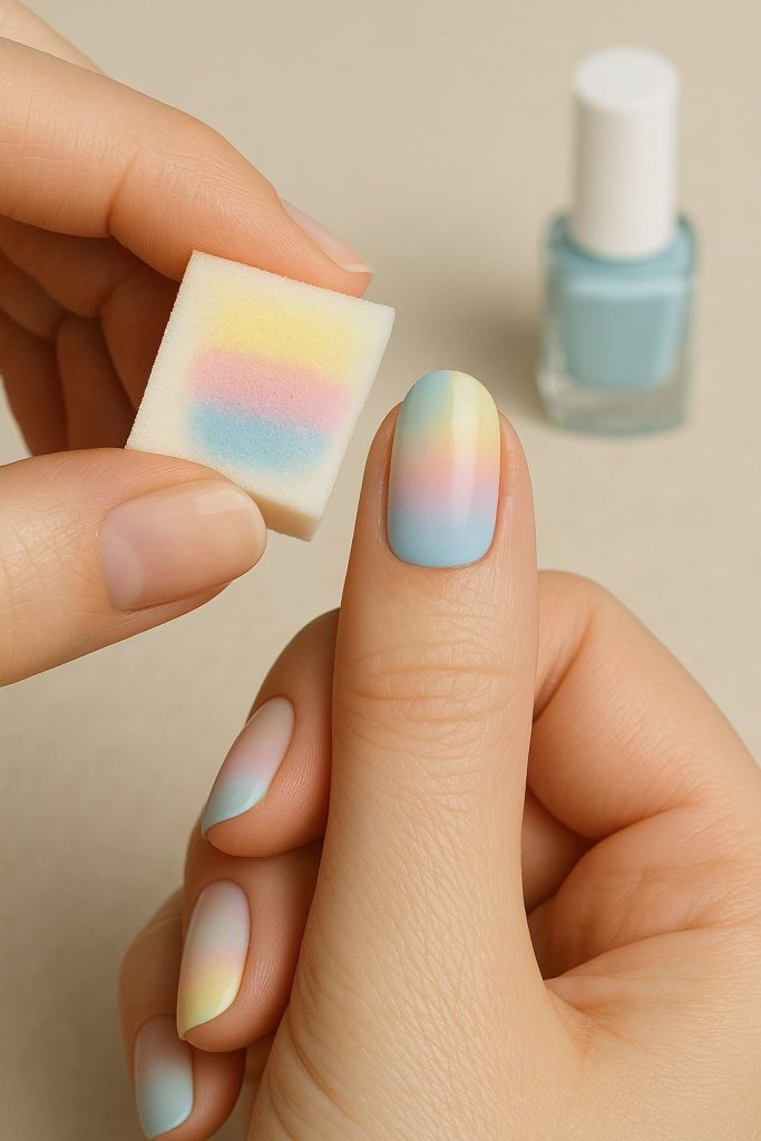 Ombre Nails with a Sponge