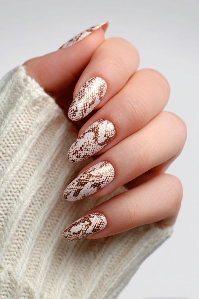 Snake Skin Stamp Nails
