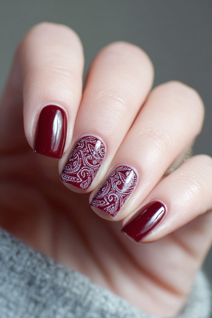 Bandana Print Accent Nail