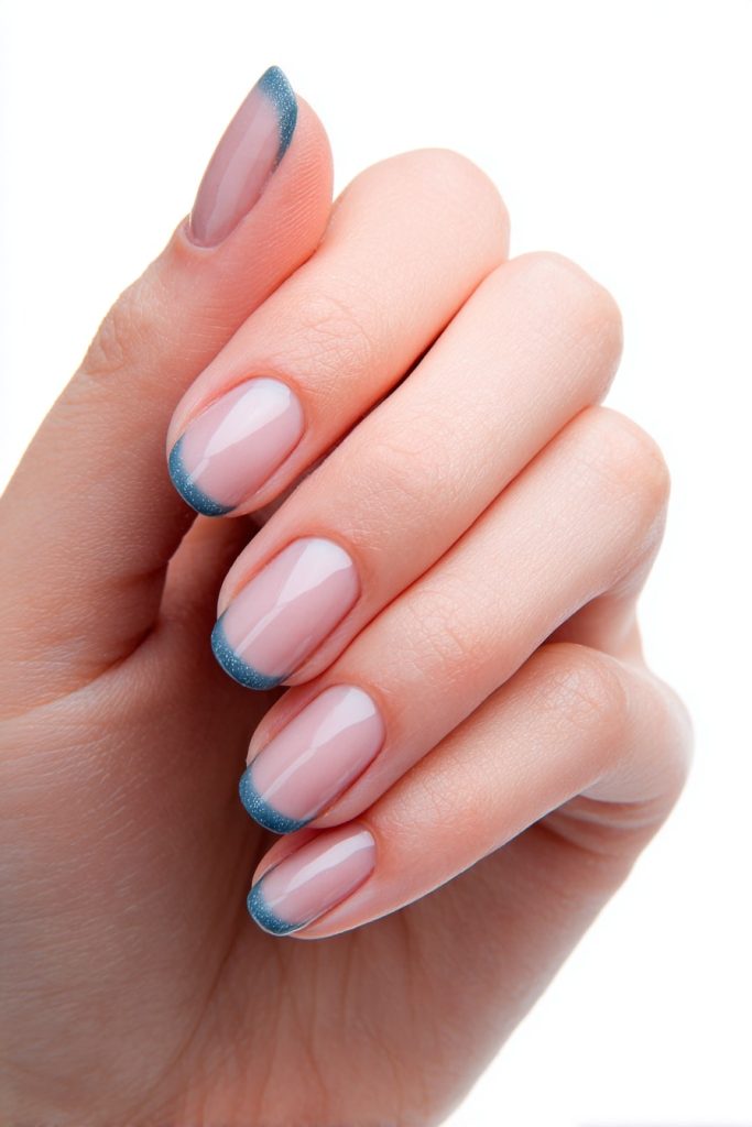 Denim Blue French Tips