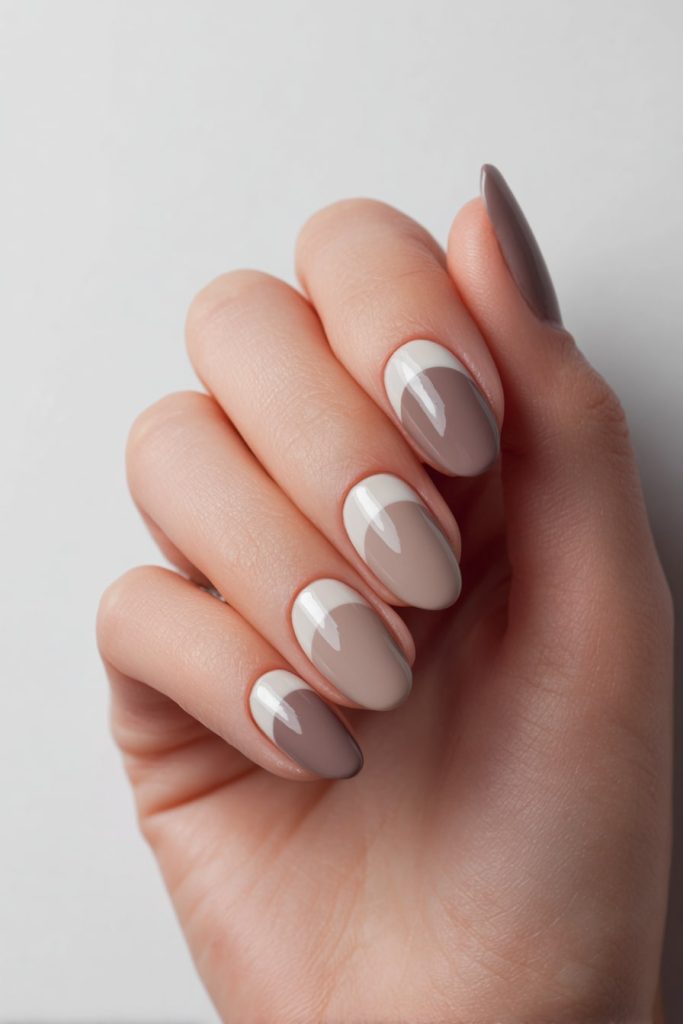 Taupe & Cream Color Blocking