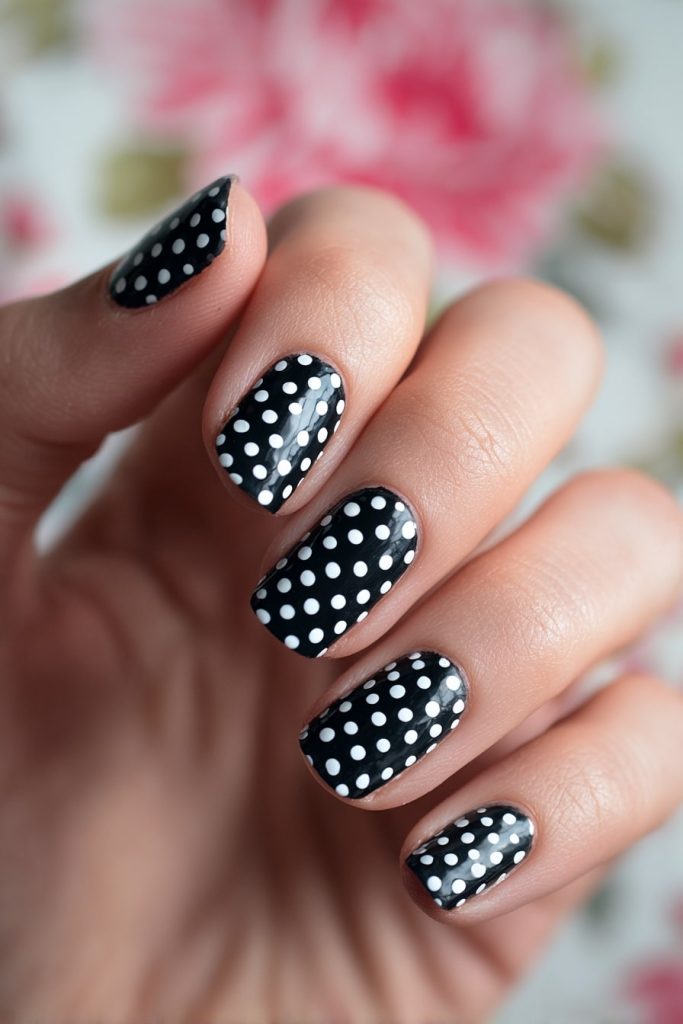 Classic Black and White Polka Dots