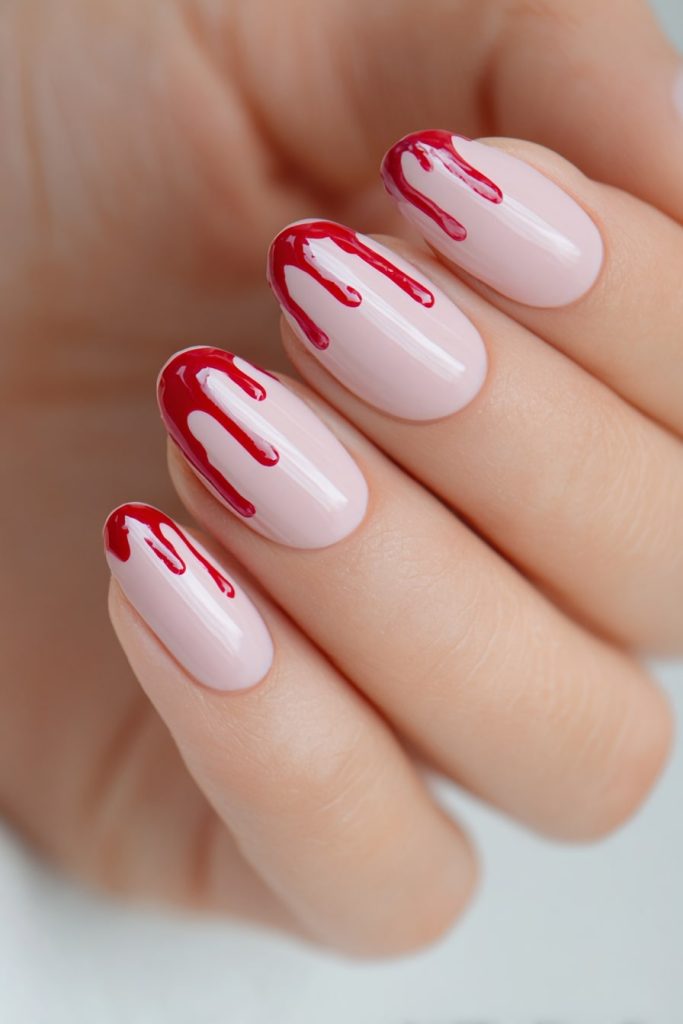 Blood Drip Nails