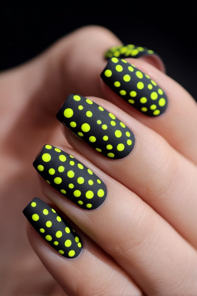 Neon Dots on Matte Base