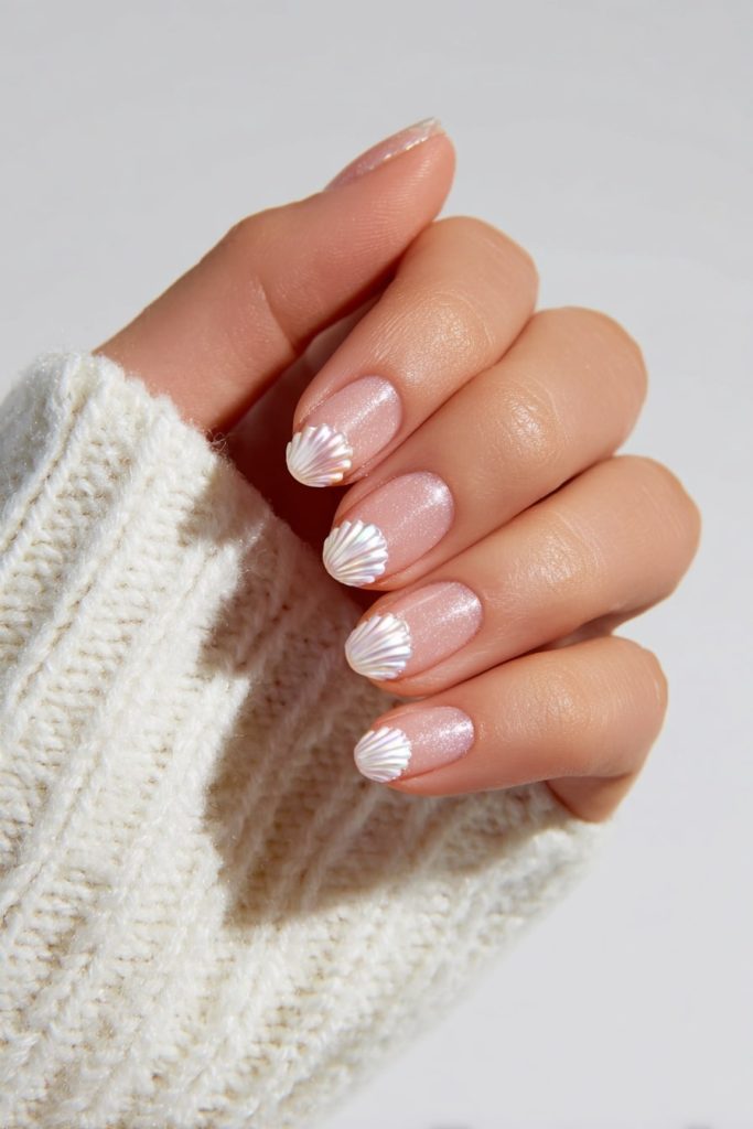 Seashell-Inspired Nails