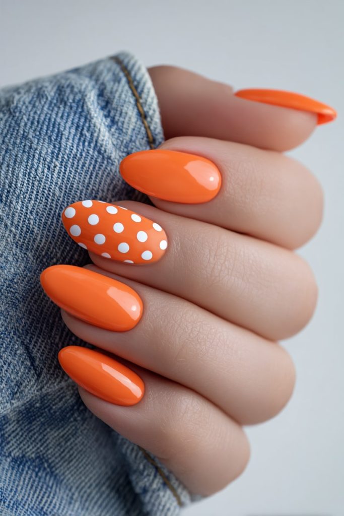 Polka Dot Accent Nails