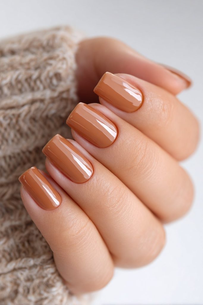 Caramel Drizzle Nails