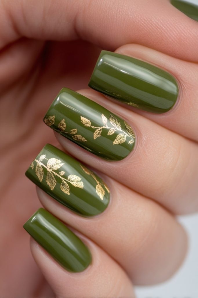 Gold Leaf Over Olive