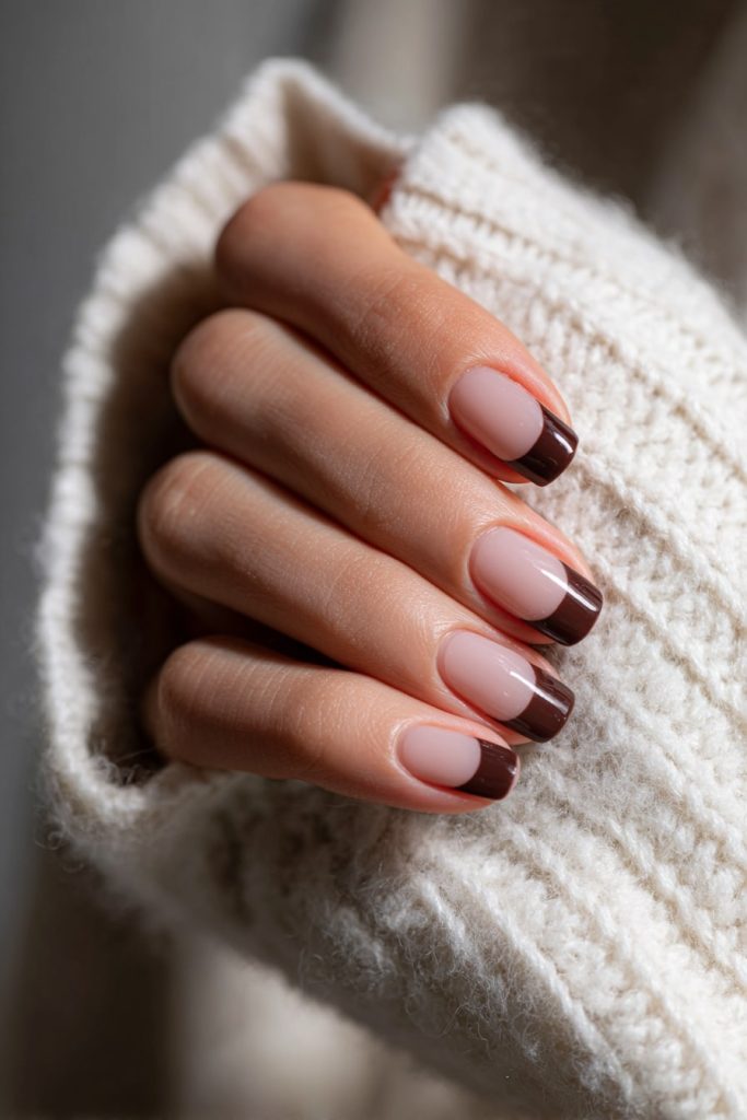 Brown French Tips