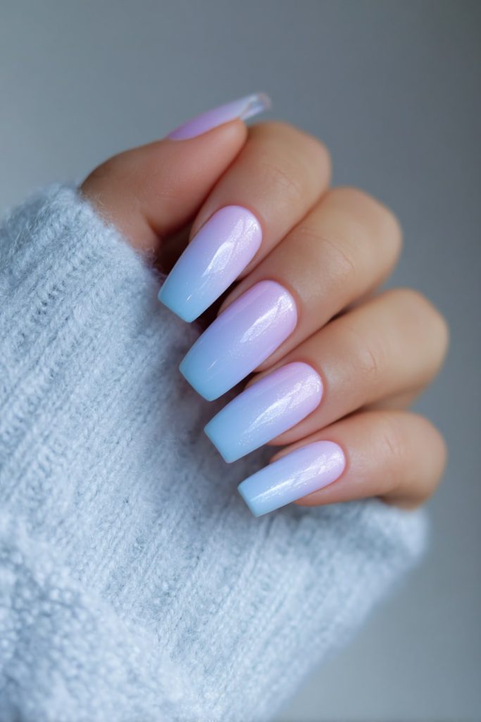Frosted Ombre Nails