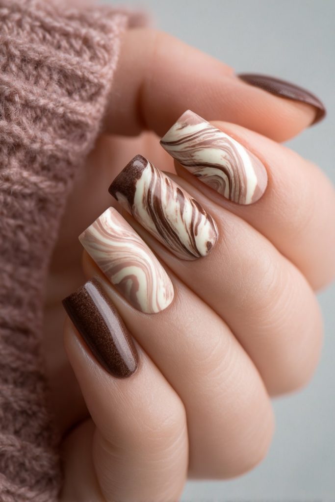Mocha Latte Nails