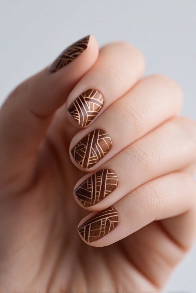 Minimalist Bronze Lines