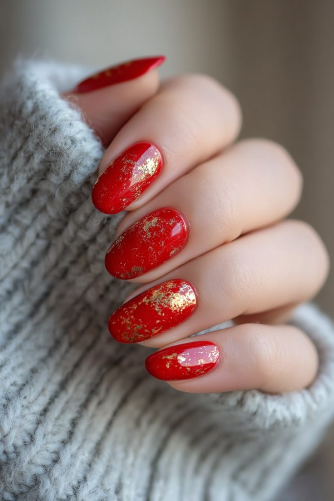 Holiday Red with Gold Foil