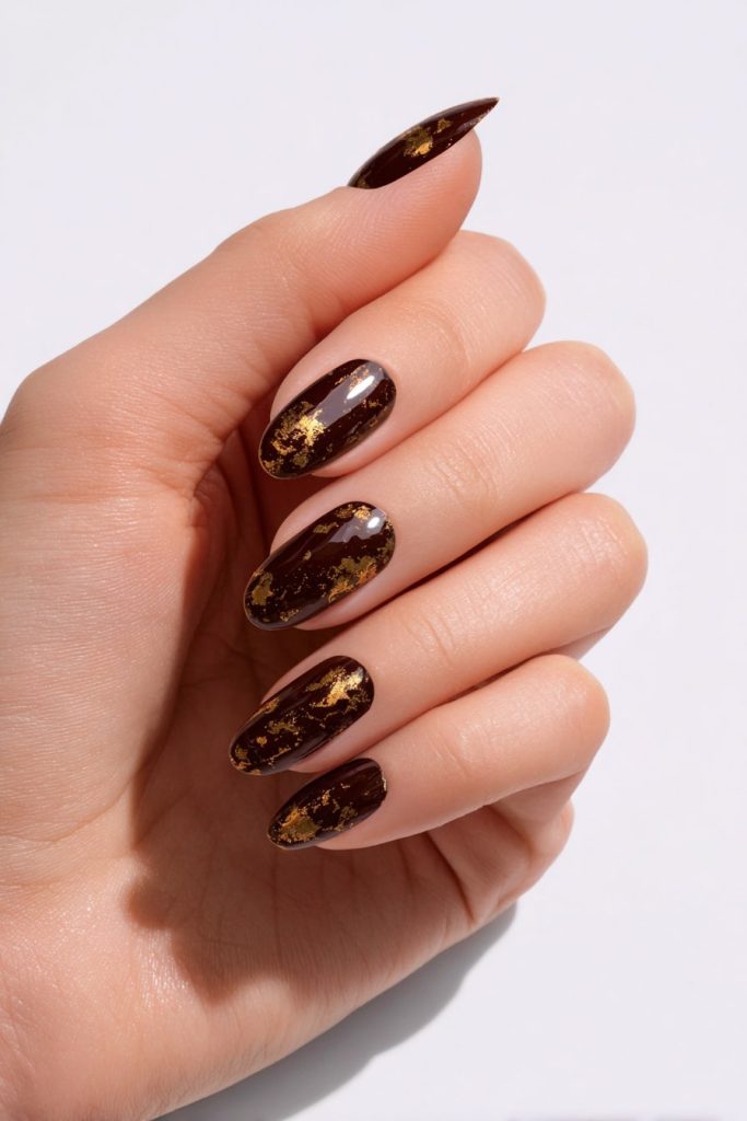 Brown with Gold Foil