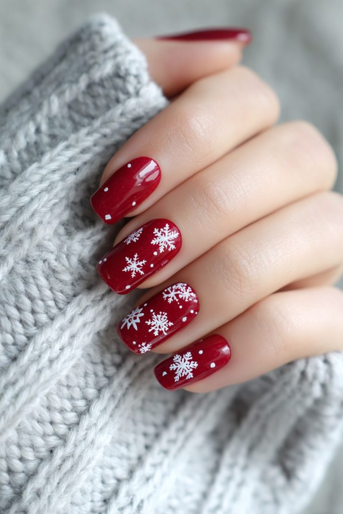 Cranberry Red with White Accents