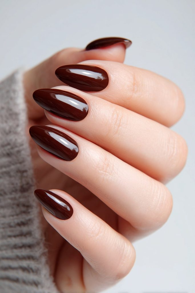 Chocolate Glazed Donut Nails