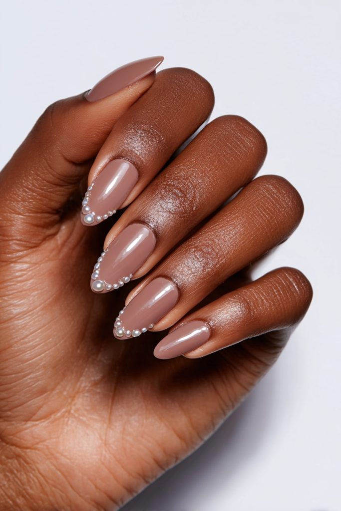 Nude with Pearl Accents