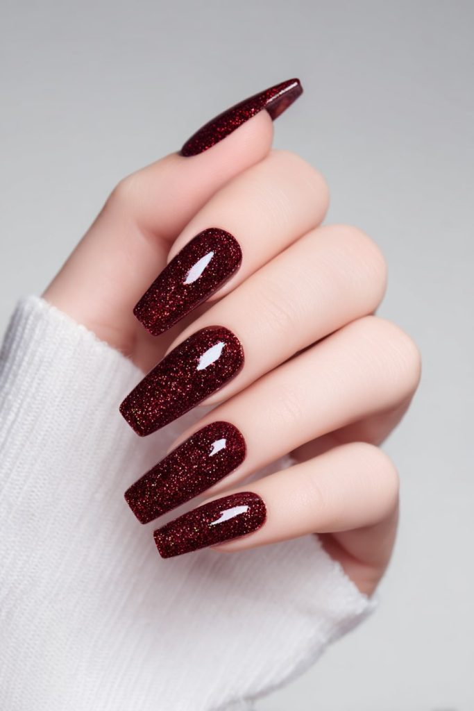 Dark Red Glitter