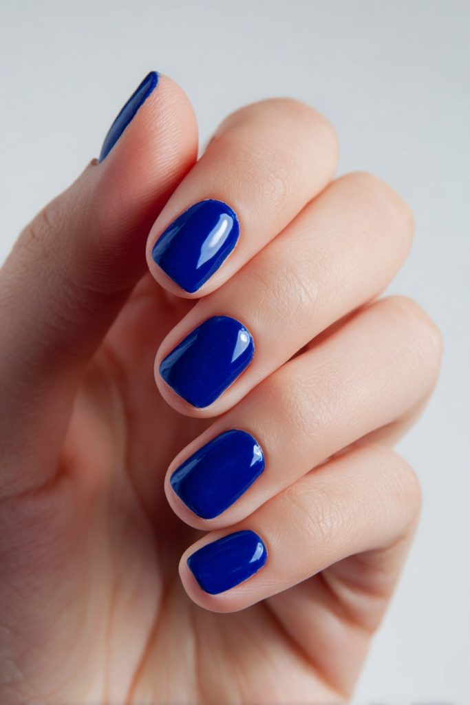 Short Square Nails with Bold Colors