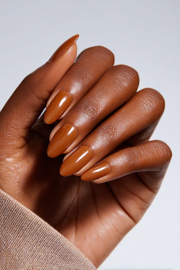 Caramel Nude Nails
