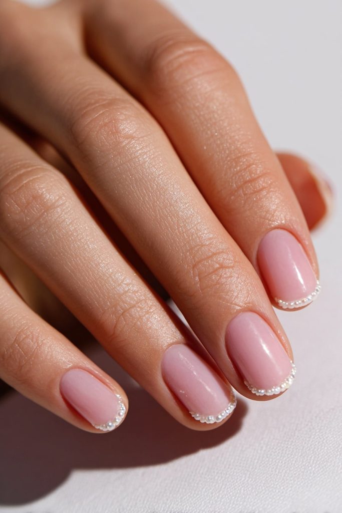 Pearl-Embellished Nails