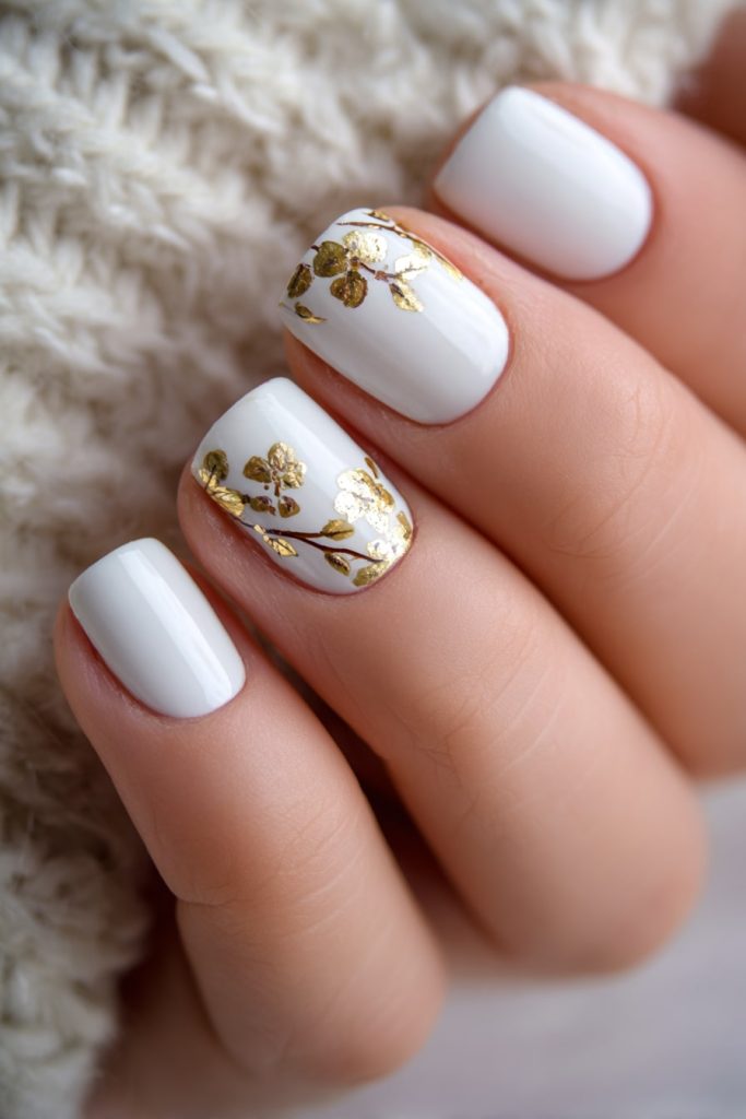 Floral Accent Nails