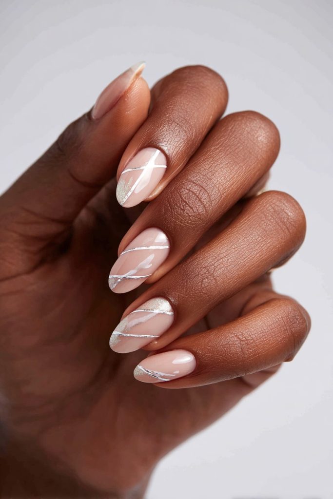 Nude with Abstract Lines