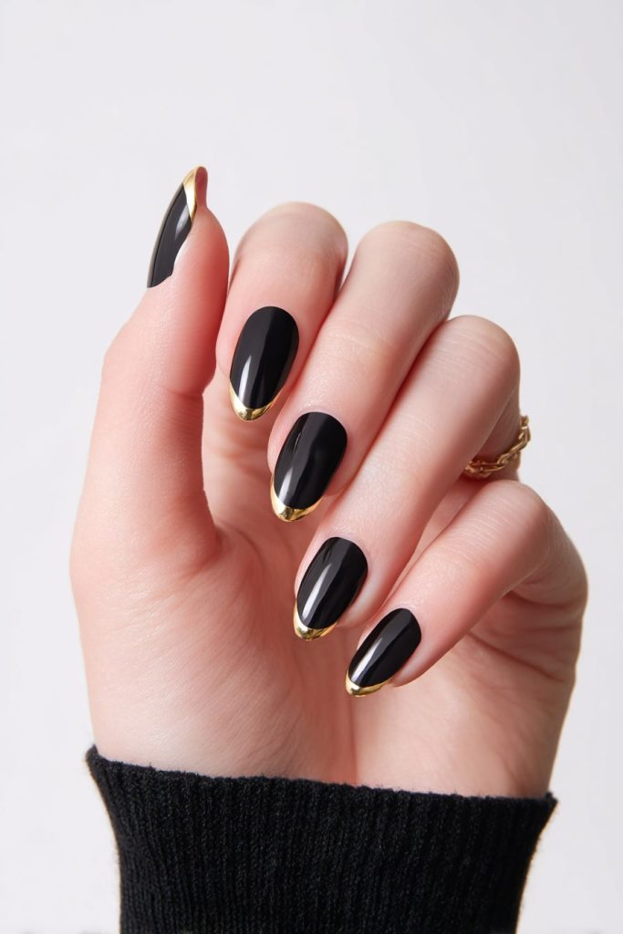 Black with Metallic Accents