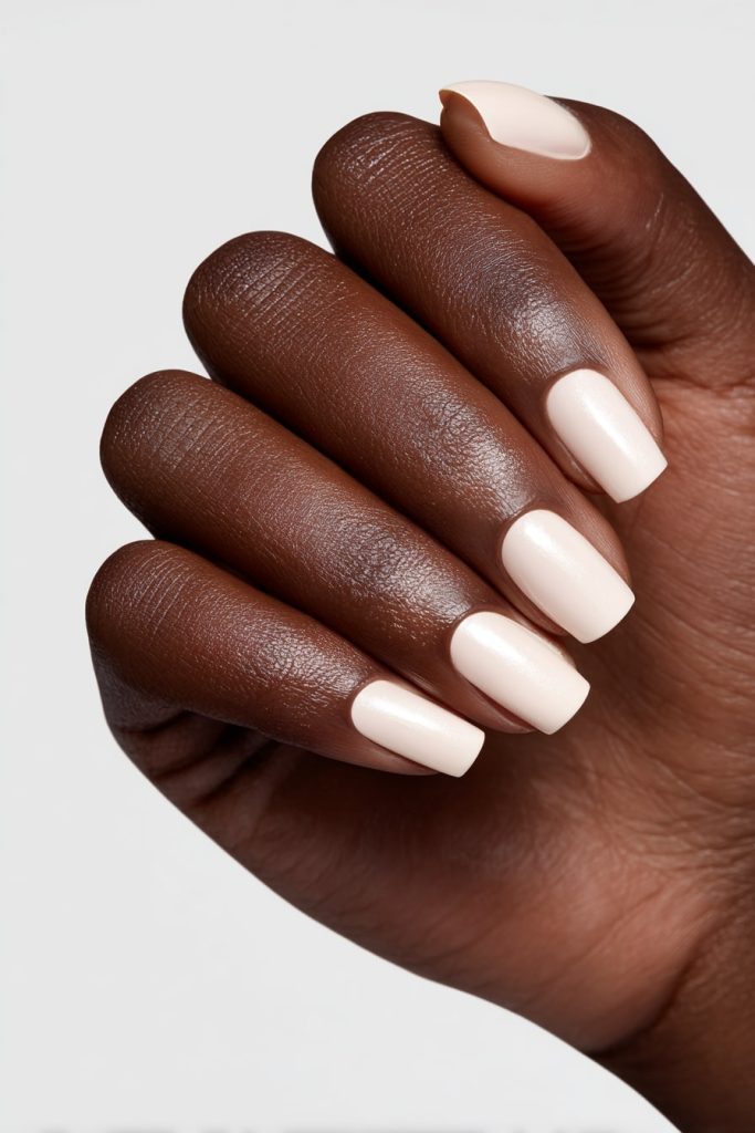 Cream Nude Nails