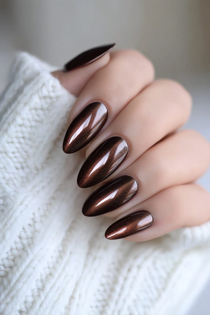 Dark Metallic Nails