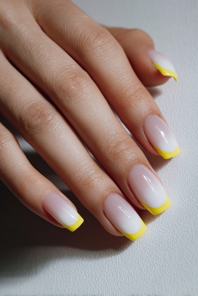 Yellow French Tips