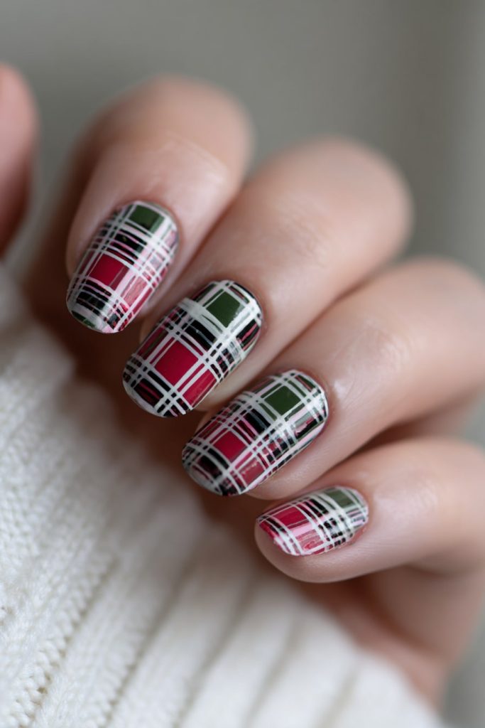 Plaid Nails
