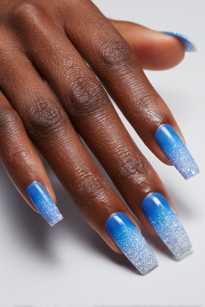 Blue Glitter Gradient