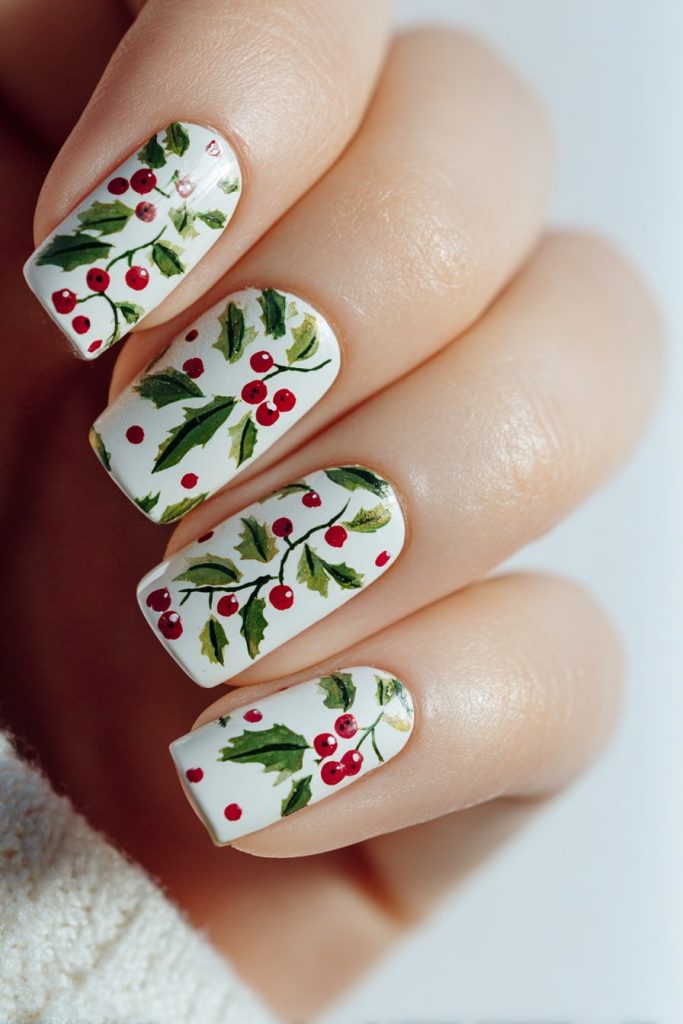 Mistletoe Art Nails