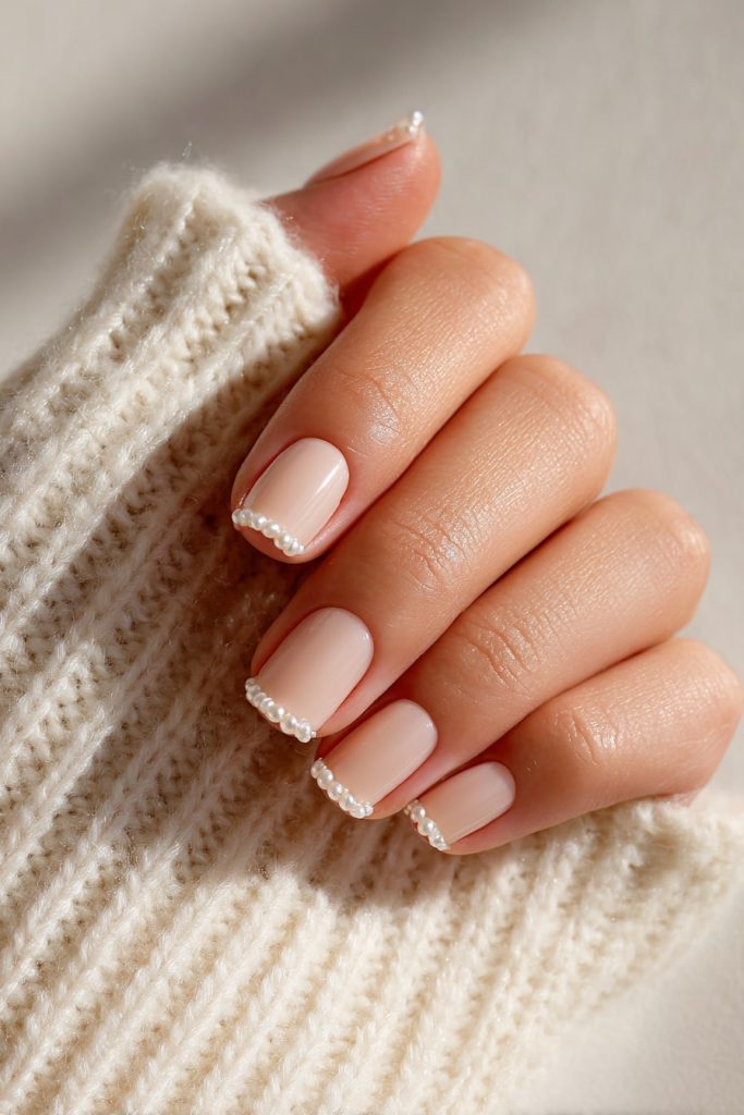 Soft Nude with Pearl Detail