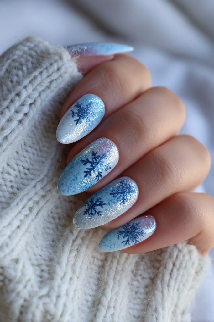 Snowflake Nail Art