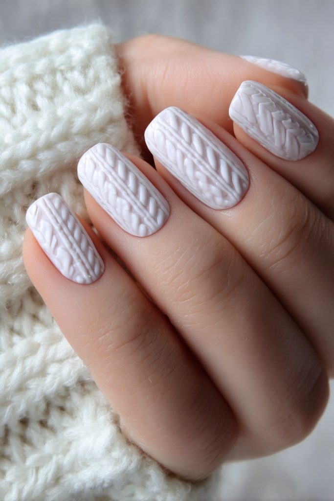 Holiday Sweater Nails