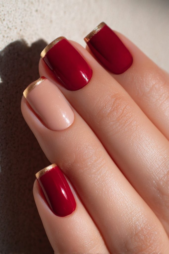 French Tips with a Holiday Twist