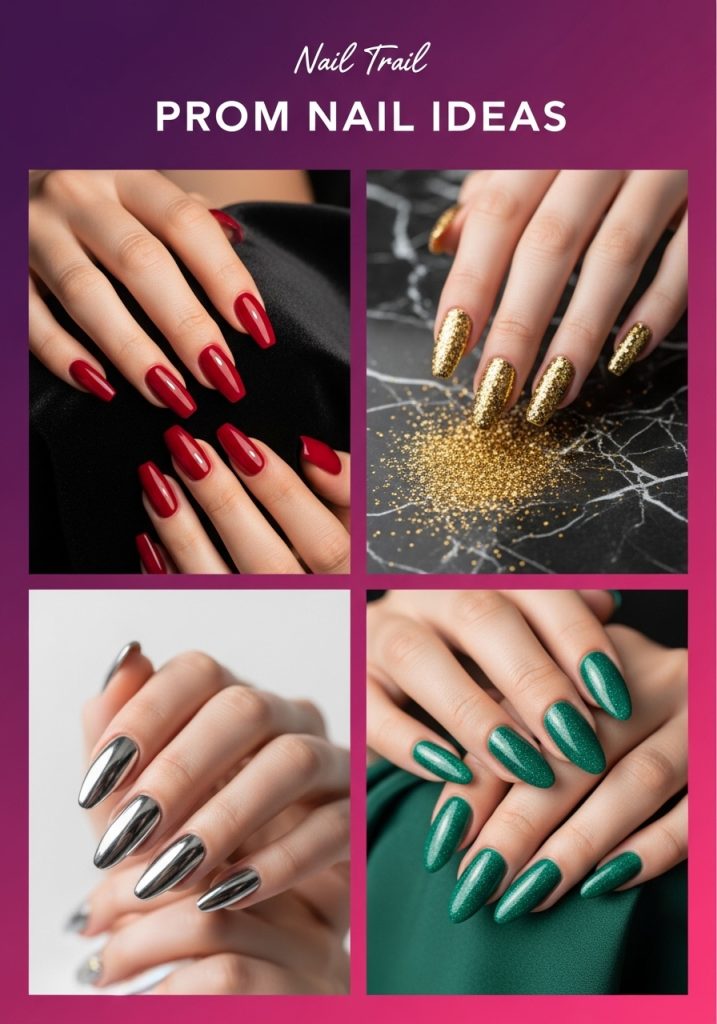  25 prom nail ideas hook image with Nail Trail branding