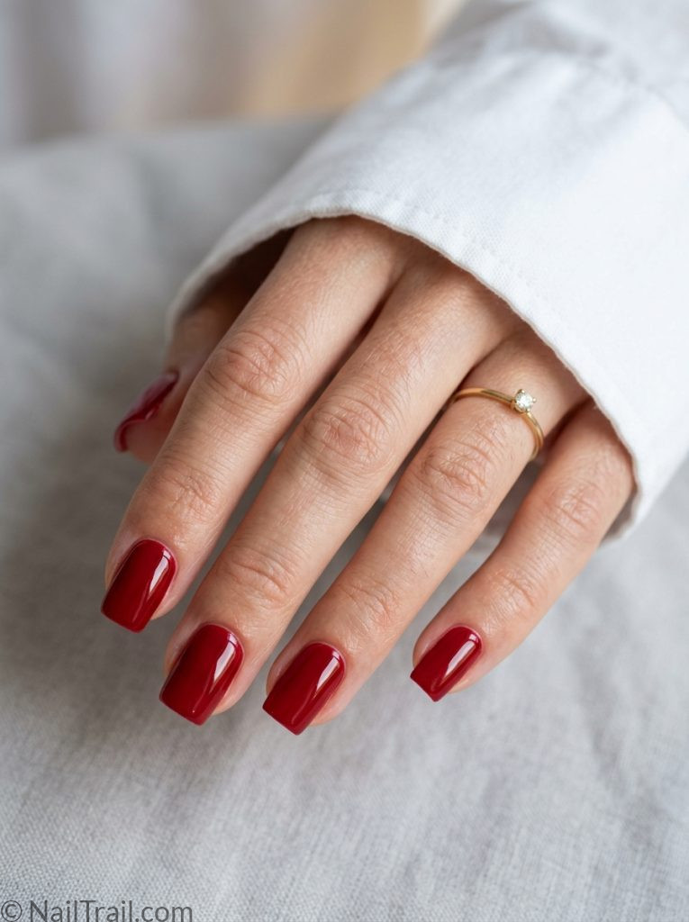 red square nail inspo ideas 2026 classic bold glossy medium length