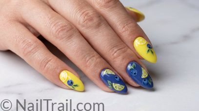 15 Lemon Blueberry Nails That Are Actually Stunning