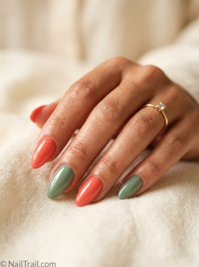  hottest summer nails colors sage coral almond mix alternating glossy unexpected sophisticated