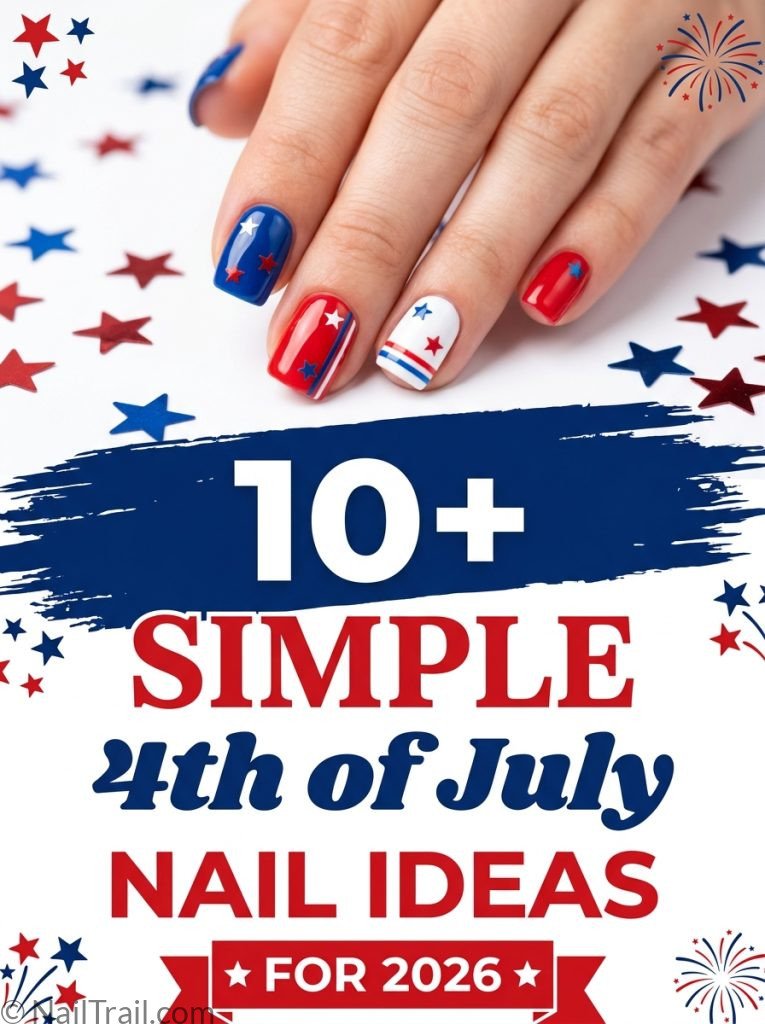 4th of July Nails Simple