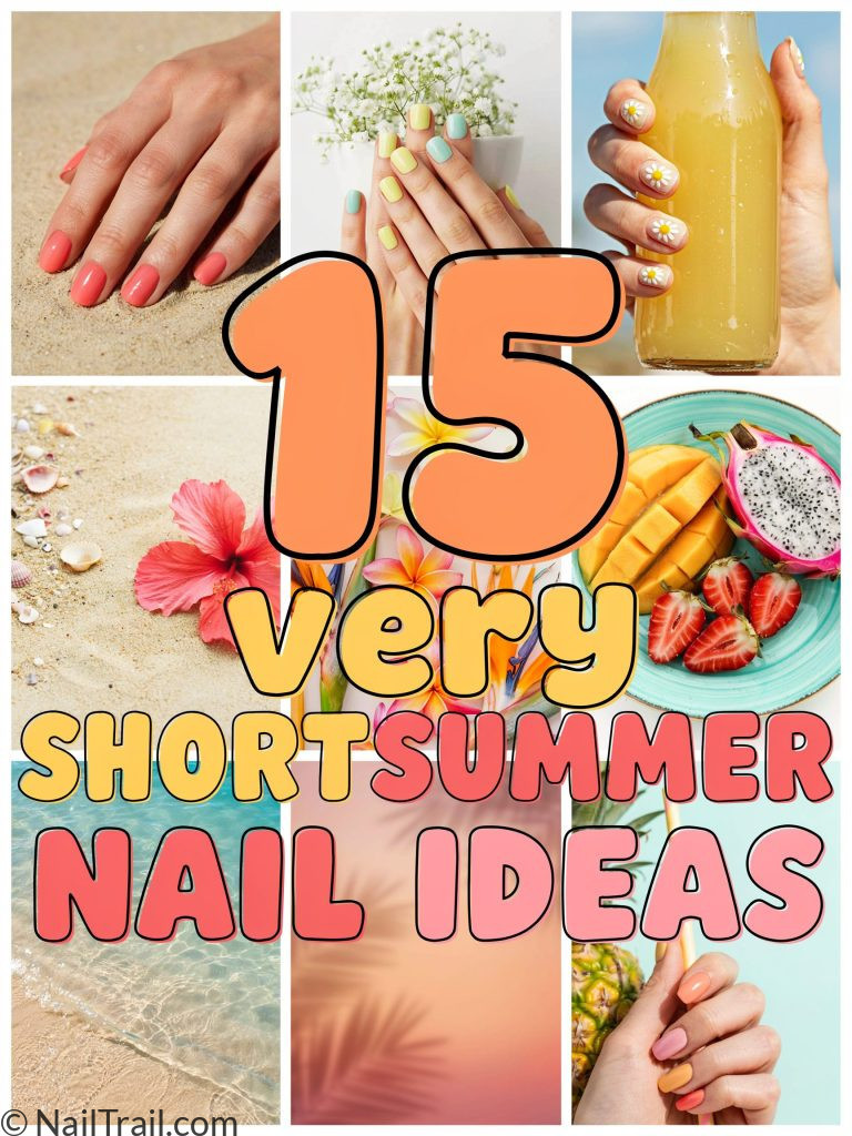 very short nails ideas summer 15 coral pastel floral bright collage glossy 2026