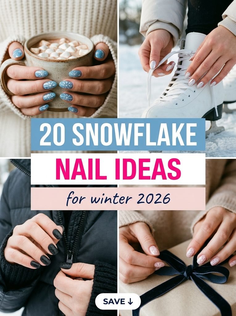 20 snowflake nail ideas for winter
