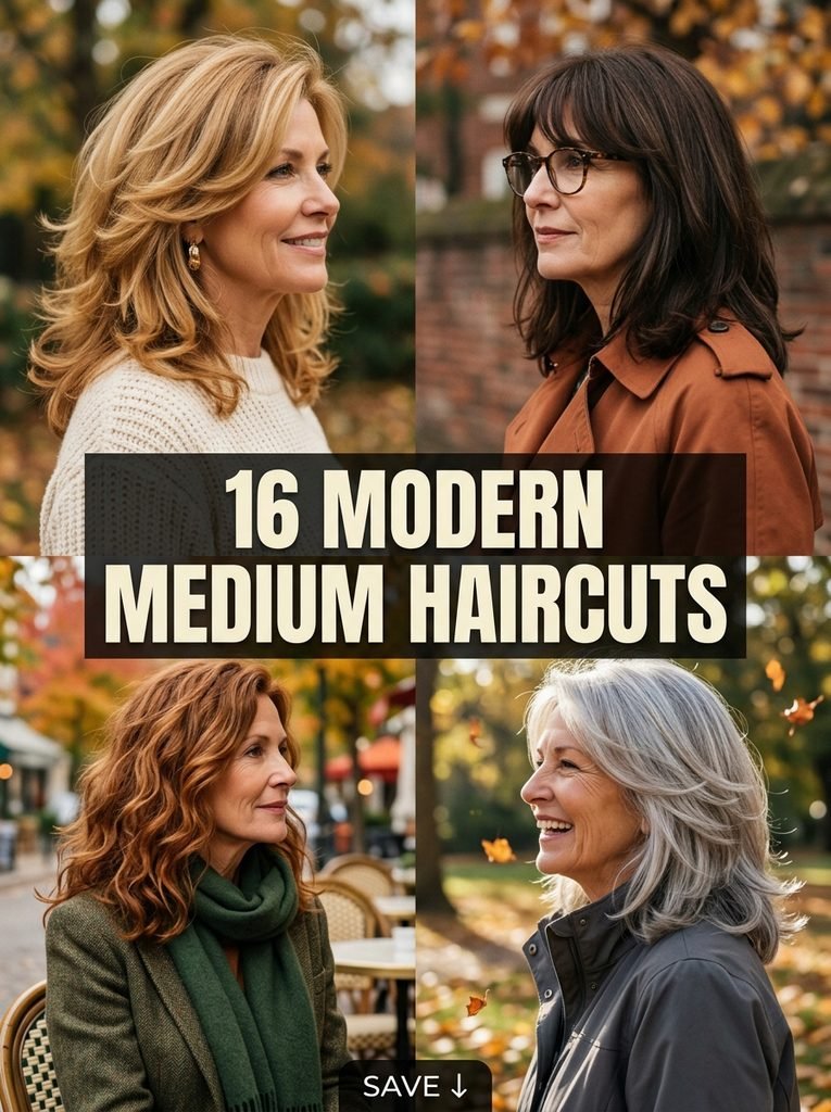 16 modern haircuts for women over 50 medium collage